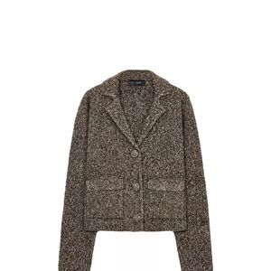 Zara Brown Tweed Blazer